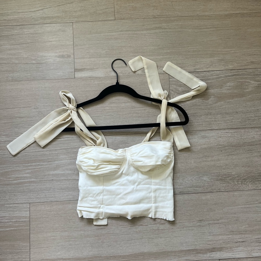 White corset top